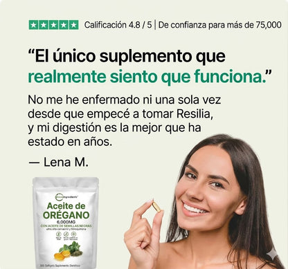 Aceite de Orégano + Semilla Negra-2 en 1 para tu inmunidad y digestión