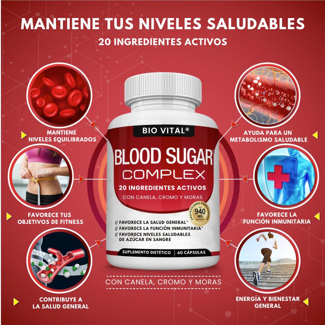 Blood Sugar Complex® Cápsulas que reducen diabetes