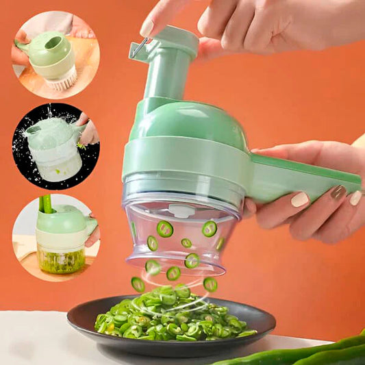 CortaFácil Pro  4 en 1 Cortador de Alimentos Multifuncional