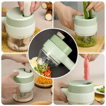 CortaFácil Pro  4 en 1 Cortador de Alimentos Multifuncional