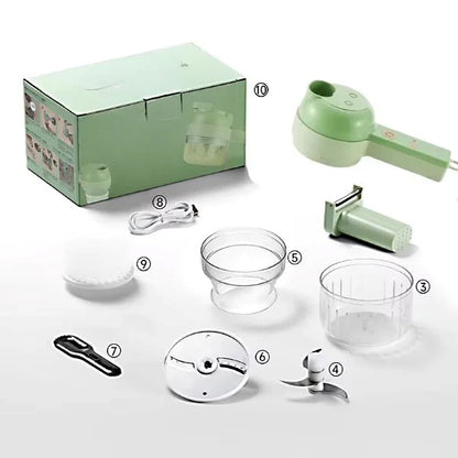 CortaFácil Pro  4 en 1 Cortador de Alimentos Multifuncional