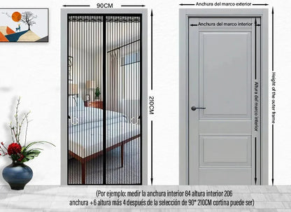 Cortina de puerta mosquitera magnética-promo 2x1
