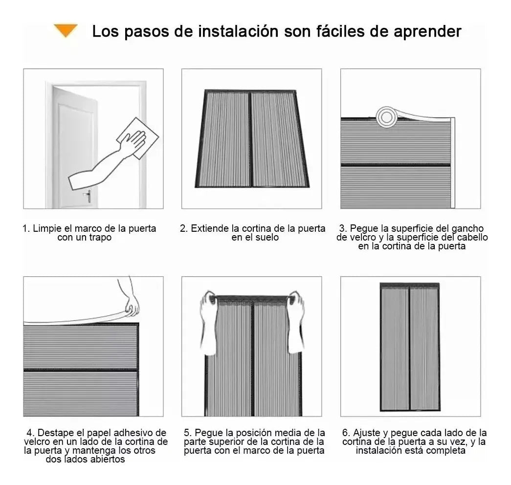 Cortina de puerta mosquitera magnética-promo 2x1